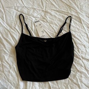 NWT UO Aria Ruched Cami in Black - Size M